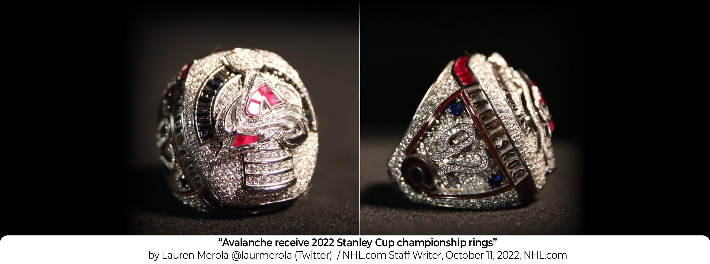 2023 2022 Colorado Avalanche Stanley Cup NHL Championship Ring FREE  SHIPPING