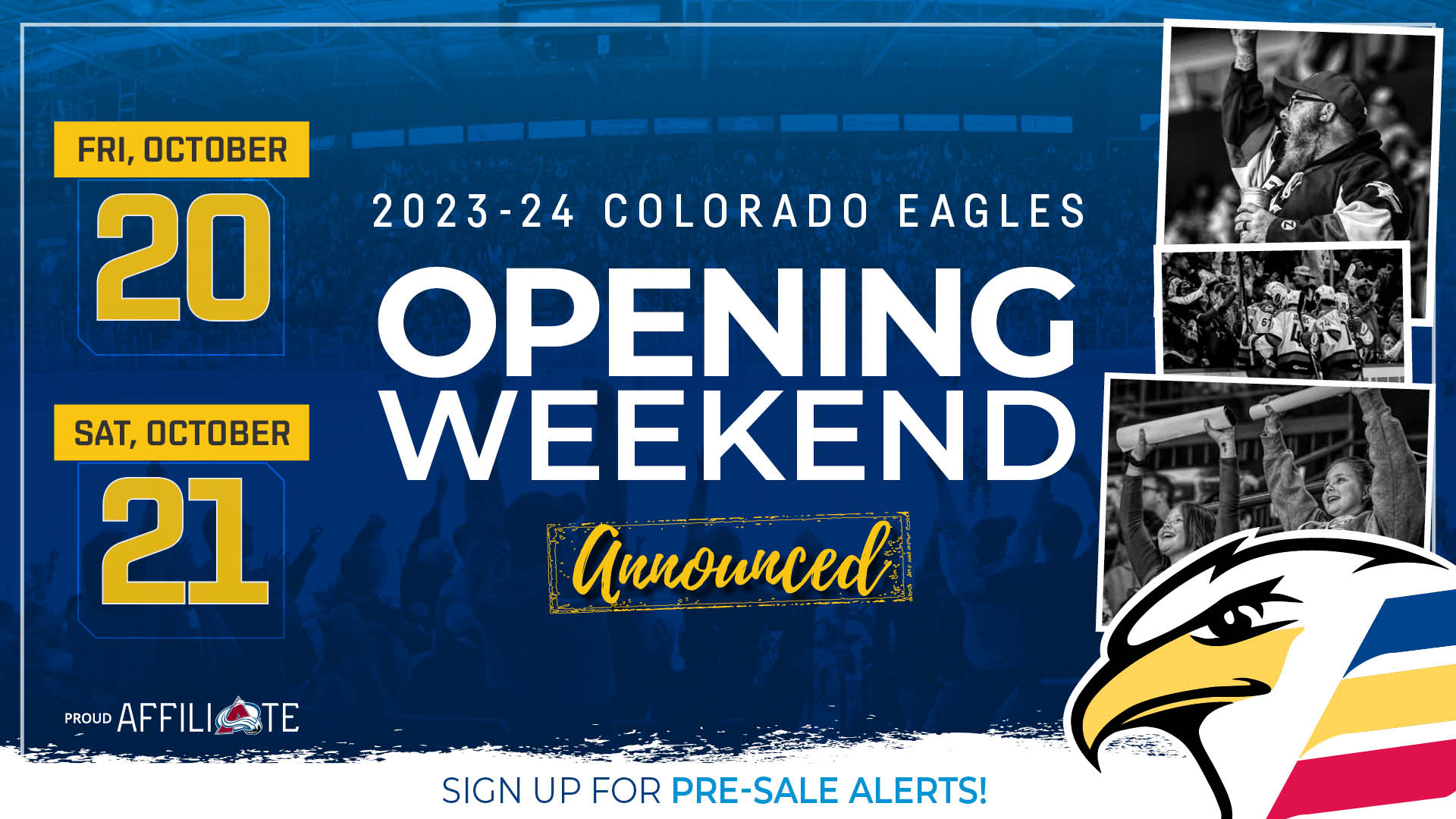 Eagles Announce Home Opening Weekend Colorado Eagles