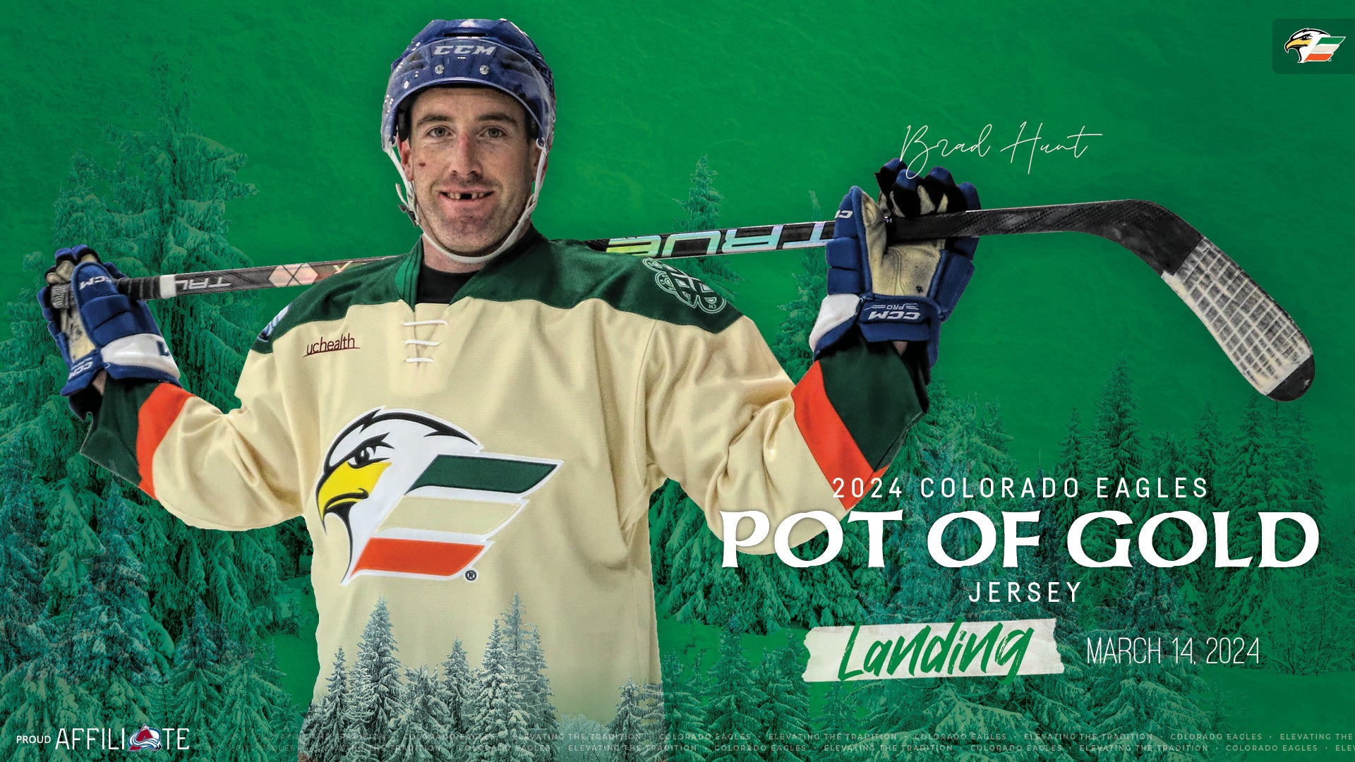 Eagles Announce Irish themed Pot of Gold Jerseys Colorado Eagles