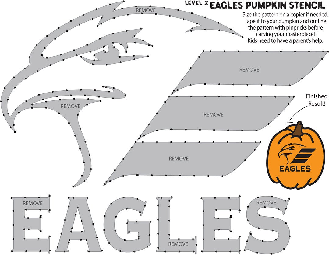 Eagles Pumpkin Stencil