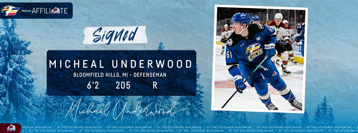 The Rink - Colorado Eagles add defenseman Michael Underwood, two others on  AHL deals